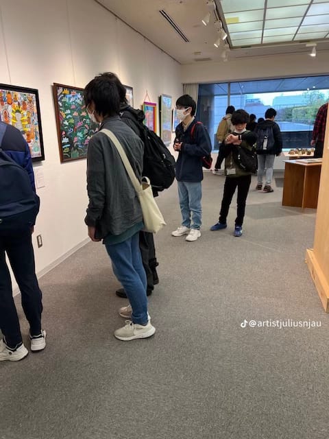 Hideaki Omura 大村 秀章, Governor of Aichi prefecture, opening Mr Julius Njau’s art exhibition in Aichi Prefectural Museum, Nagoya Japan in 2025